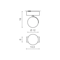 Spot aparent JERRY, negru, finisaj mat, 230V, ES111 + GU10, 1x50W, IP20 2