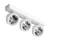 Spot aparent JERRY, alb, finisaj mat, 12V, AR111+ G5.3, 3x20W / 50W, Dimm, IP20