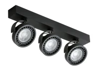 Spot aparent JERRY, negru, finisaj mat, 230V, ES111 + GU10, 3x50W, IP20