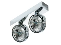Spot aparent JERRY, crom, finisaj strălucitor, 12V, AR111+ G5.3, 2x20W / 50W, Dimm, IP20