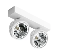 Spot aparent JERRY, alb, finisaj mat, 12V, AR111+ G5.3, 2x20W / 50W, Dimm, IP20