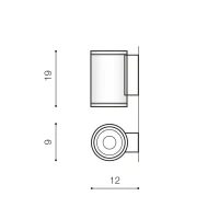 Aplică JOE, gri închis, finisaj mat, 230V, GU10, 2x40W, IP54 2