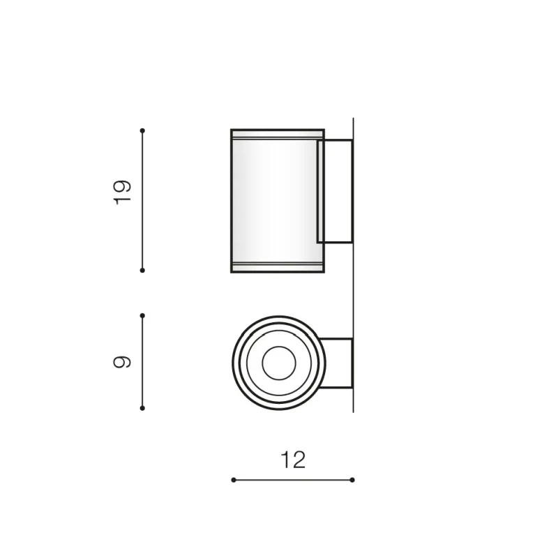 Aplică JOE, gri închis, finisaj mat, 230V, GU10, 2x40W, IP54 2