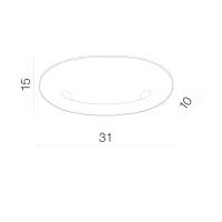 Aplică LARGO, alb, finisaj mat, 230V, LED, 1x13W, 270lm, 2900K, CRI ≥80, IP20 2