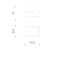 Aplică LARS 4000K, gri închis, finisaj mat, 230V, LED, 2x13W, 860lm, 4200K, CRI ≥80, IP44 2