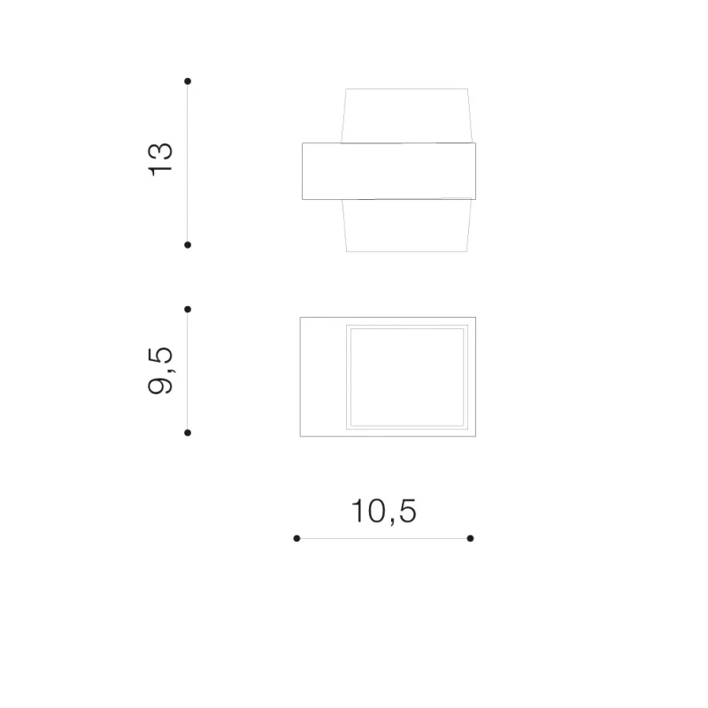 Aplică LARS 4000K, gri închis, finisaj mat, 230V, LED, 2x13W, 860lm, 4200K, CRI ≥80, IP44 2