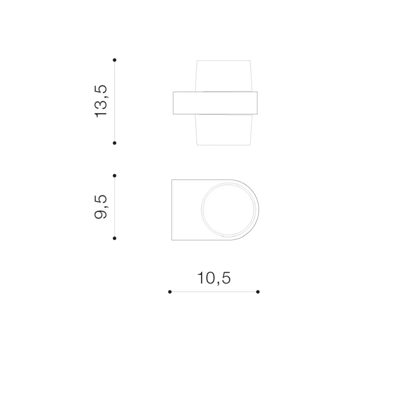 Aplică LARS 3000K, gri închis, finisaj mat, 230V, LED, 2x13W, 1040lm, 3000K, CRI ≥80, IP44 2