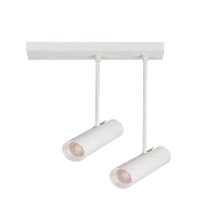 Spot aparent LENS, alb, finisaj mat, 230V, GU10, 2x40W, IP20