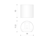 Aplică LETICIA, gri închis, finisaj mat, 230V, LED, 1x6W, 217lm, 3000K, CRI ≥80, IP54 2