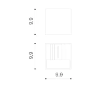 Aplică LETICIA, negru, finisaj mat, 230V, G9, 1x40W, IP20 2
