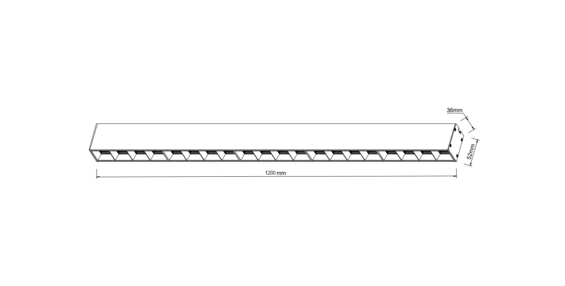 Spot aparent LINELIO, negru, finisaj mat, 230V, LED, 1x40W, 2624lm, 3000-4000-6000K, CRI ≥90, Dimm, CCT, IP20 2