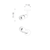 Spot LUMI 3000K, alb, finisaj strălucitor, 230V, LED, 1x5W, 469lm, 3000K, CRI ≥80, IP20 2