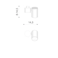 Spot aparent MAKALU, negru, finisaj mat, 230V, GU10, 1x40W, IP20 2