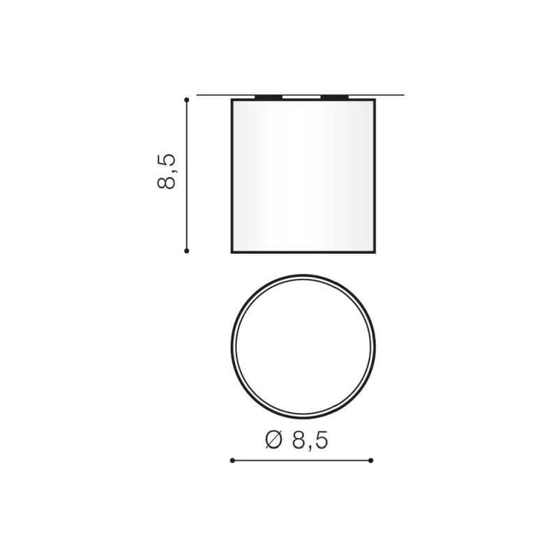 Spot aparent MATEO M, alb, finisaj mat, 230V, LED, 1x8W, 863lm, 2900K, CRI ≥80, IP20 4