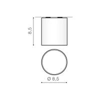 Spot aparent MATEO M, alb, finisaj mat, 230V, LED, 1x8W, 863lm, 2900K, CRI ≥80, IP20 6