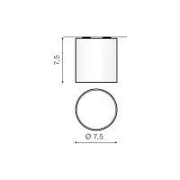 Spot aparent MATEO S, alb, finisaj mat, 230V, LED, 1x7W, 595lm, 2800K, CRI ≥80, IP20 6