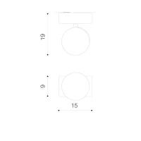 Spot aparent MAX, alb, finisaj mat, 230V, ES111 + GU10, 1x50W, IP20 3