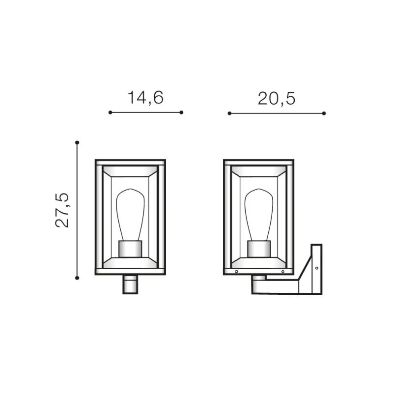 Aplică MIKKEL, negru, finisaj mat, 230V, E27, 1x40W, IP65 3