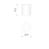 Spot aparent MINI, alb, finisaj mat, 230V, GU10, 1x40W, IP20 2
