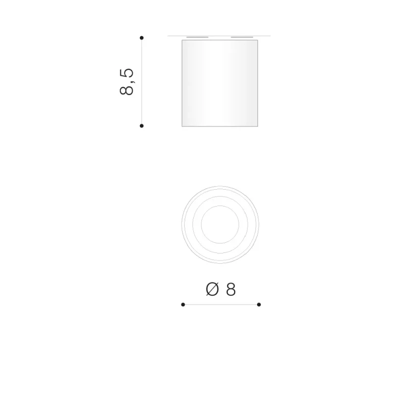 Spot aparent MINI, alb, finisaj mat, 230V, GU10, 1x40W, IP20 2