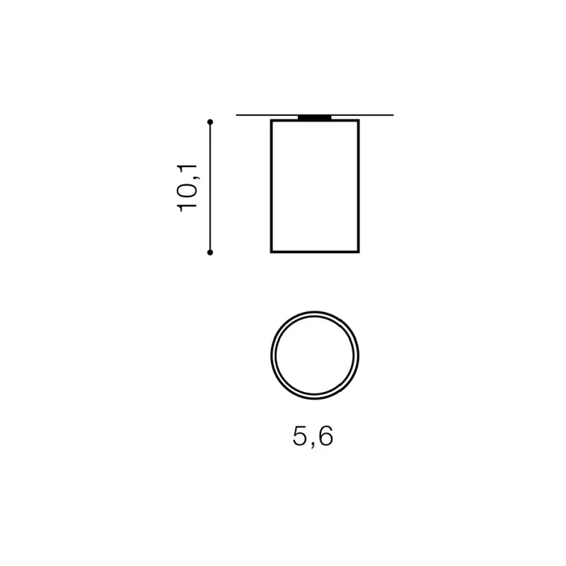 Spot aparent MINI, negru, finisaj mat, 230V, GU10, 1x40W, IP20 2