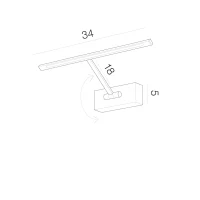 Aplică MONALISA, crom, finisaj strălucitor, 230V, LED, 1x8W, 135lm, 3000K, CRI ≥90, IP20 2