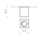Spot aparent NANO, negru, finisaj mat, 230V, LED, 1x6W, 360lm, 3200K, CRI ≥80, IP20 2