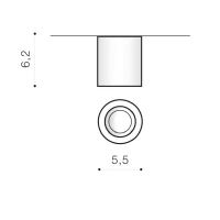 Spot aparent NANO, alb, finisaj mat, 230V, LED, 1x6W, 405lm, 3000K, CRI ≥80, IP20 2