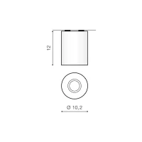 Spot aparent NEOS, alb, finisaj mat, 230V, GU10, 1x40W, IP20 3
