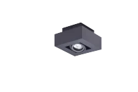 Spot aparent NIKEA, negru, finisaj mat, 230V, GU10, 1x40W, IP20