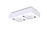 Spot aparent NIKEA, alb, finisaj mat, 230V, ES111 + GU10, 2x50W, IP20