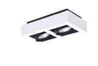 Spot aparent NIKEA, alb, finisaj mat, 230V, ES111 + GU10, 2x50W, IP20