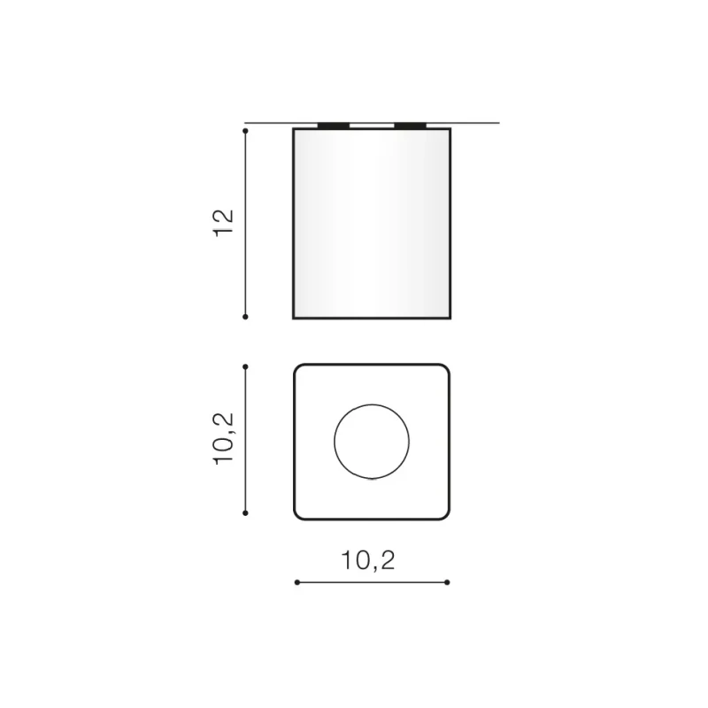 Spot aparent NINO, alb, finisaj mat, 230V, GU10, 1x40W, IP20 2