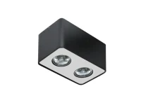 Spot aparent NINO, negru, finisaj mat, 230V, GU10, 2x40W, IP20