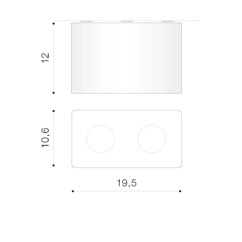 Spot aparent NINO, negru, finisaj mat, 230V, GU10, 2x40W, IP20 2
