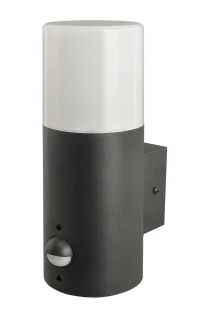 Aplică NILS, negru, finisaj mat, 230V, E27, 1x13W, IP44