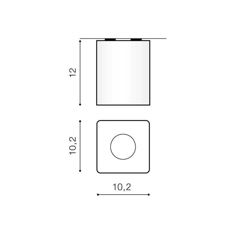 Spot aparent NINO, negru, finisaj mat, 230V, GU10, 1x40W, IP20 2