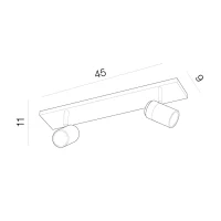 Spot NOEMIE, crom, finisaj strălucitor, 230V, GU10, 2x40W, IP44 2