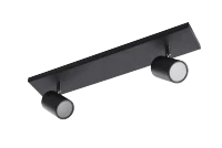 Spot NOEMIE, negru, finisaj mat, 230V, GU10, 2x40W, IP44