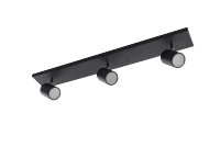 Spot NOEMIE, negru, finisaj mat, 230V, GU10, 3x40W, IP44