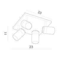 Spot NOEMIE, crom, finisaj strălucitor, 230V, GU10, 4x40W, IP44 2