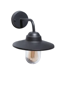 Aplică OSVALD, negru, finisaj mat, 230V, E27, 1x25W, IP44