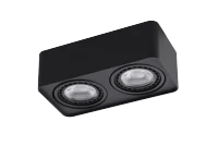 Spot aparent PAOLA, negru, finisaj mat, 230V, ES111 + GU10, 2x50W, IP20