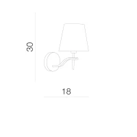 Aplică PRINCESA, bej, finisaj textil, 230V, E14, 1x40W, IP20 2