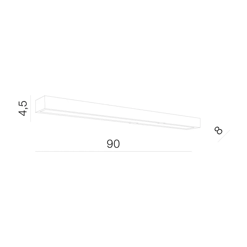 Aplică RADO, crom, finisaj strălucitor, 230V, LED, 1x25W, 983lm, 2900K, CRI ≥80, IP44 2
