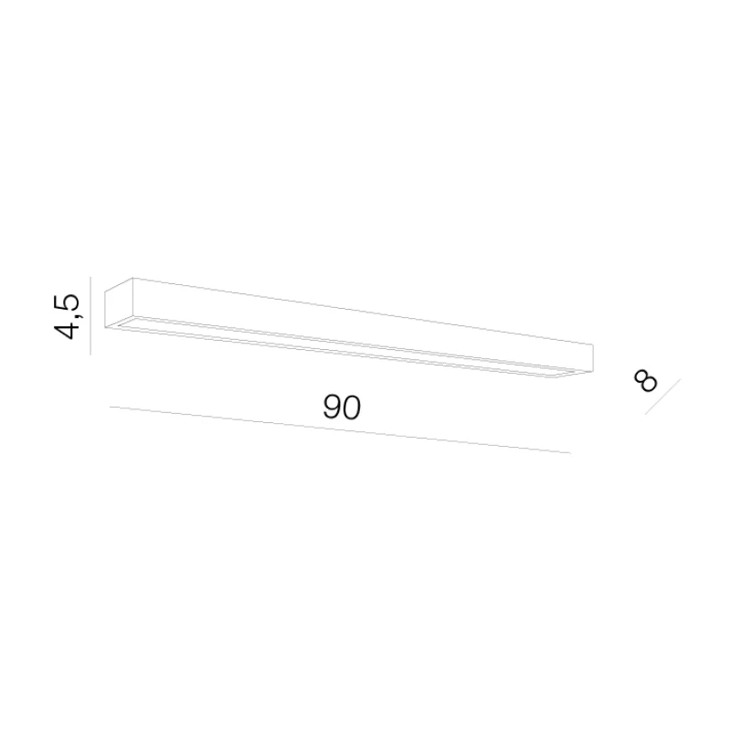 Aplică RADO, crom, finisaj strălucitor, 230V, LED, 1x18W, 721lm, 3900K, CRI ≥80, IP44 2