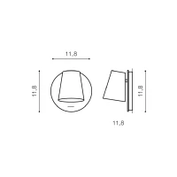 Aplică RAMONA, negru, finisaj mat, 230V, LED, 1x6W, 220lm, 3000K, CRI ≥80, IP20 2