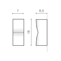 Aplică REZIA, negru, finisaj mat, 230V, GU10, 2x40W, IP54 2