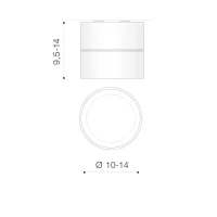 Spot aparent SCORPIO, alb, finisaj mat, 230V, LED, 1x12W, 980lm, 3000K, CRI ≥80, IP20 2