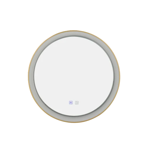 Oglindă iluminată SERGIO, auriu, finisaj periat, 230V, LED, 1x40W, 3200lm, 3000-4000K, CRI ≥80, Dimm, CCT, IP44